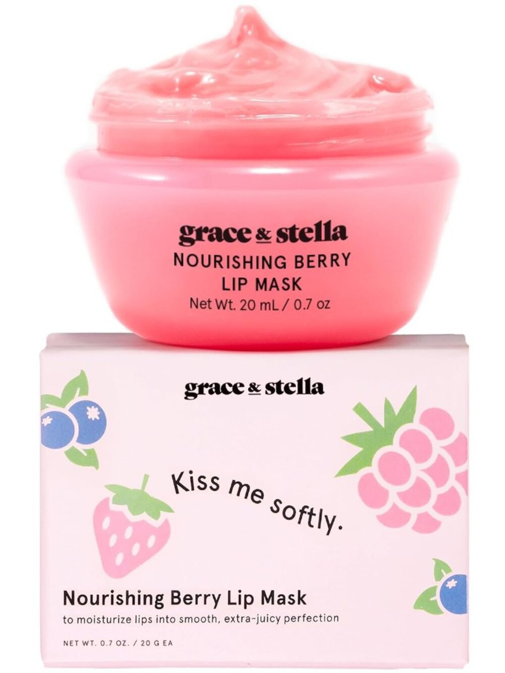 grace & stella Lip Butter Nourishing Lip Mask Overnight Lip Repair Berry